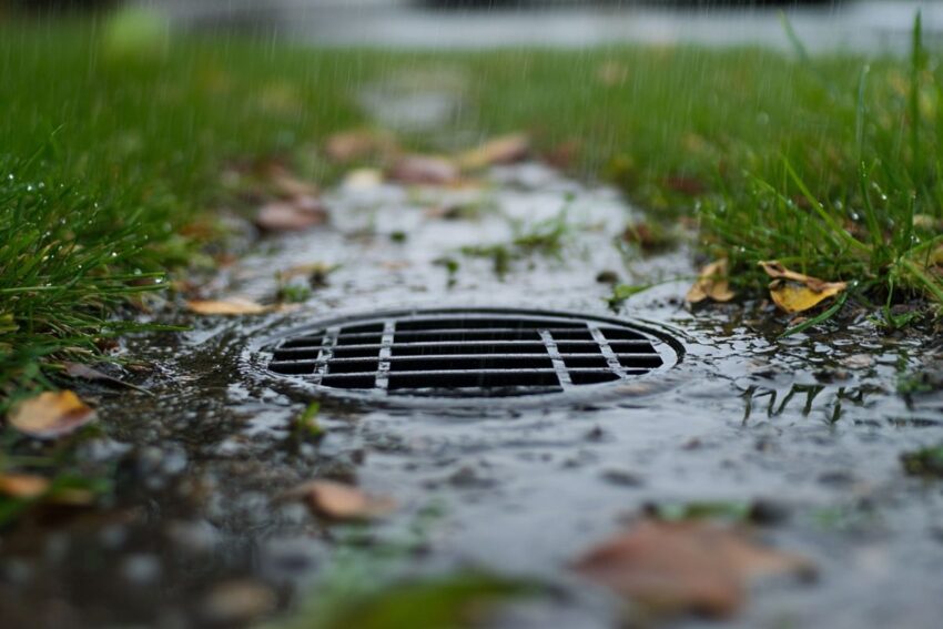 lawn drain pop up emitter flooding